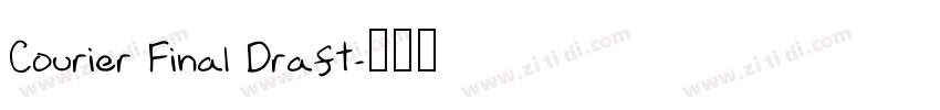 Courier Final Draft字体转换